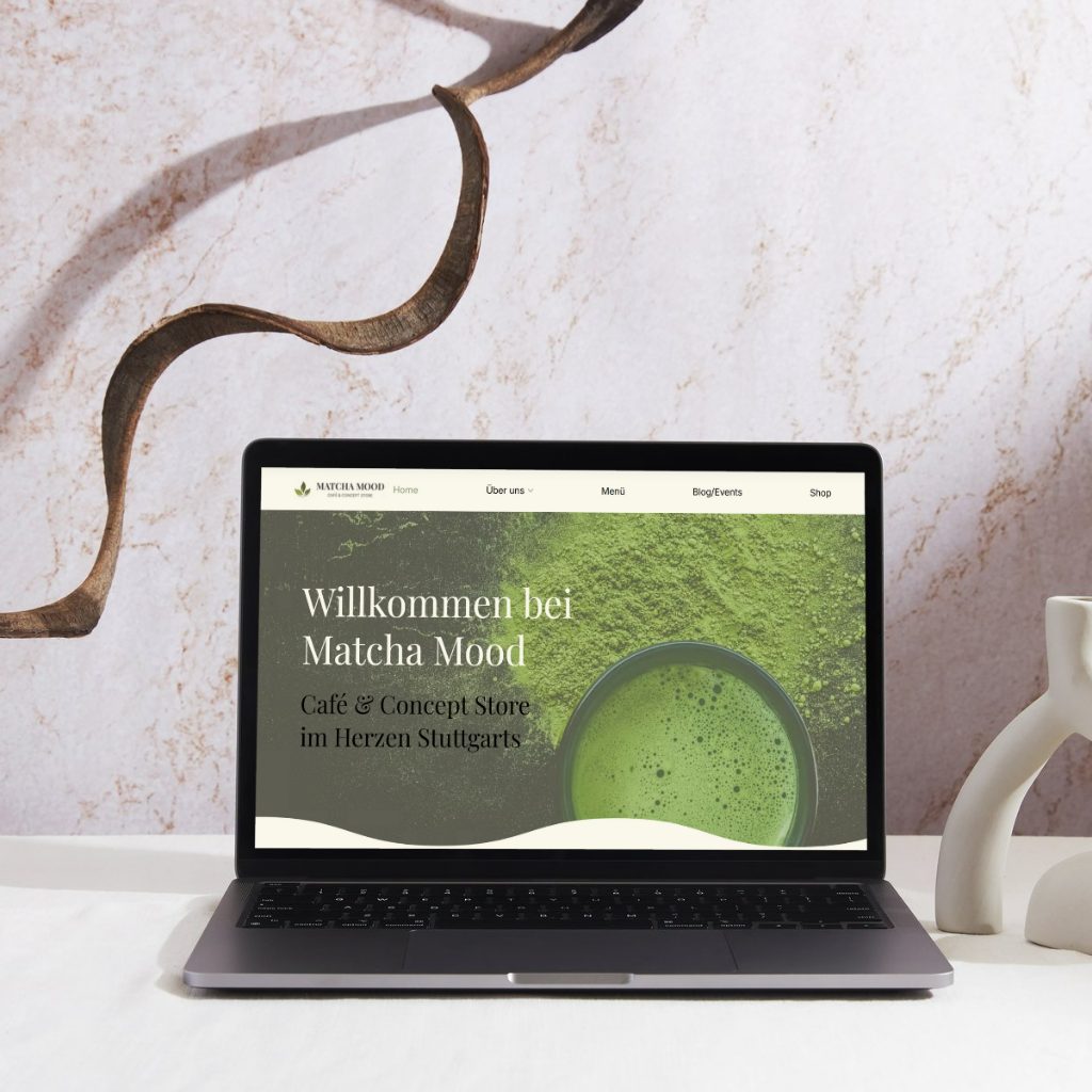 Mockup Webdesign-Portfolio-Projekt Café & Concept Store